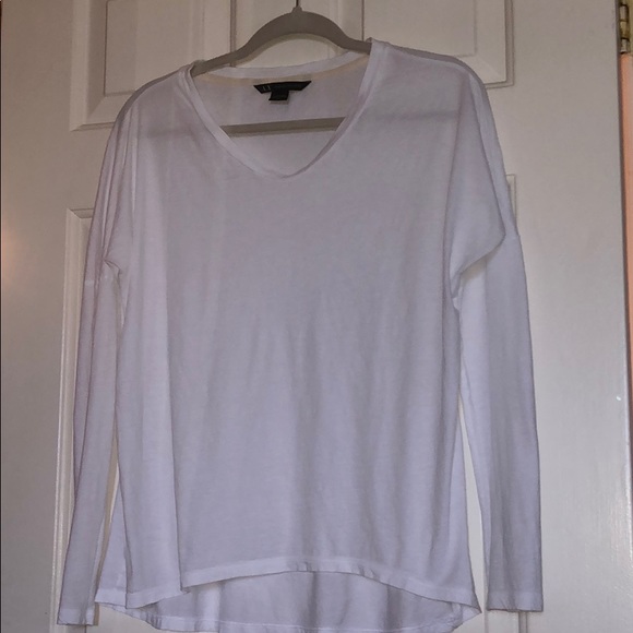 Armani Exchange Tops - Armani Exchange Pima Cotton S, Long sleeve white
